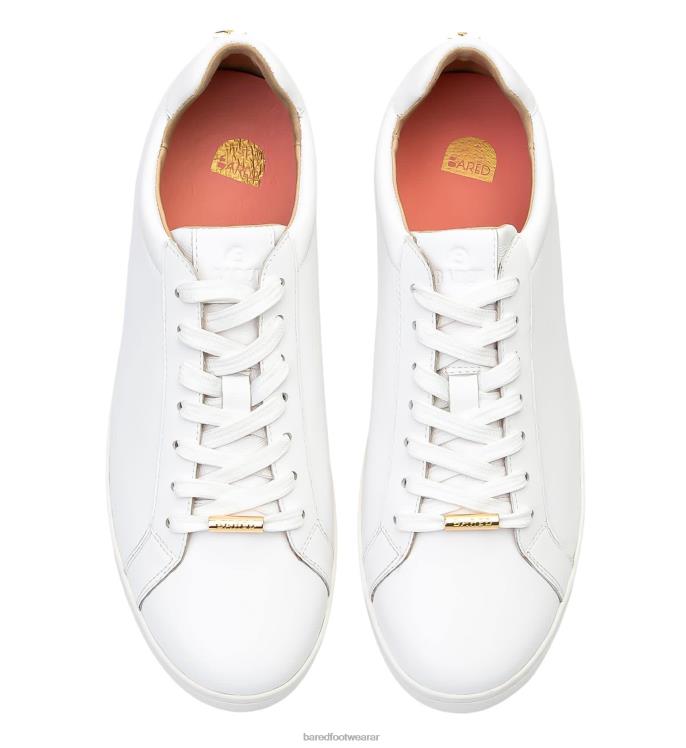 Bared Footwear mujer zarapito trinador zapatillas blancas de cuero y estrellas doradas 4Z004198
