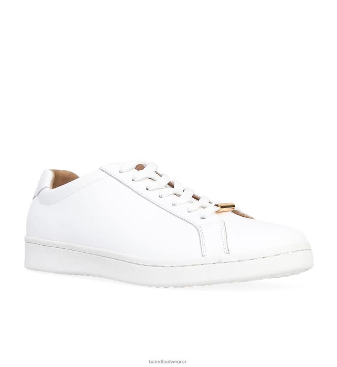 Bared Footwear mujer zarapito trinador zapatillas blancas de cuero y estrellas doradas 4Z004198