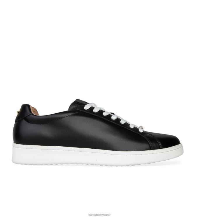 Bared Footwear mujer zarapito trinador zapatillas deportivas de piel negra y estrella dorada 4Z004199