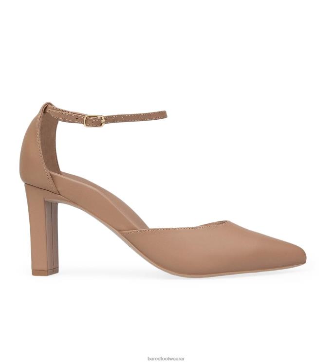 Bared Footwear mujer zarzo tacones altos de cuero topo 4Z004281