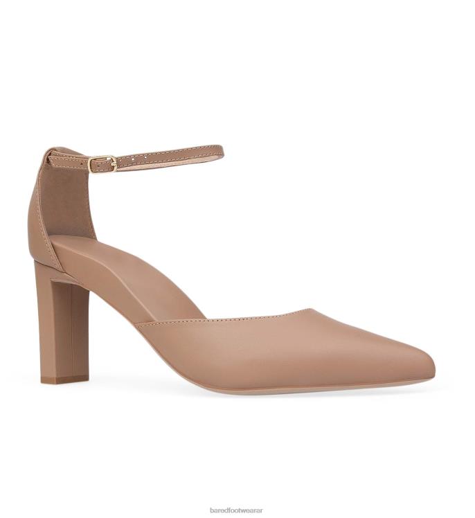Bared Footwear mujer zarzo tacones altos de cuero topo 4Z004281