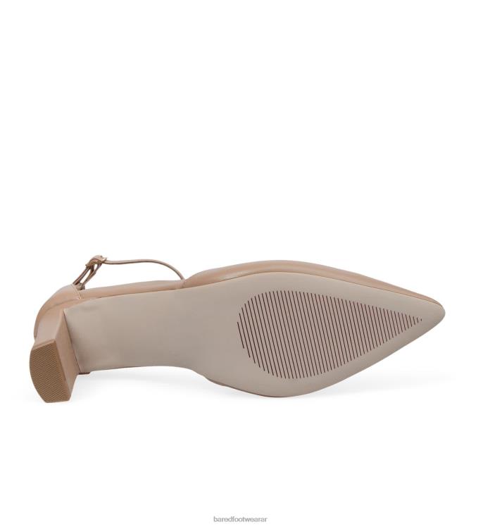 Bared Footwear mujer zarzo tacones altos de cuero topo 4Z004281