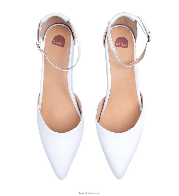 Bared Footwear mujer zarzo tacones altos de raso blanco 4Z004290