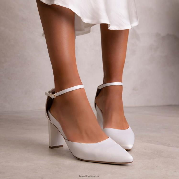 Bared Footwear mujer zarzo tacones altos de raso blanco 4Z004290
