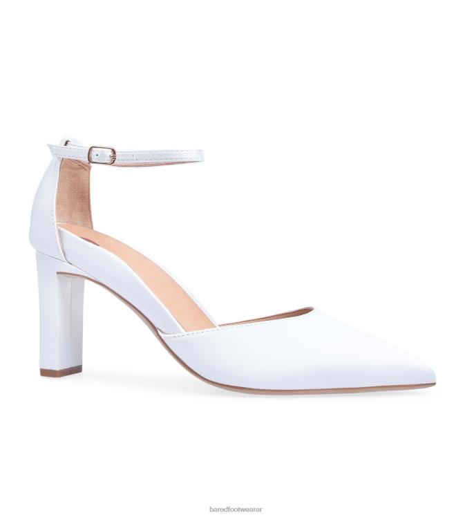 Bared Footwear mujer zarzo tacones altos de raso blanco 4Z004290