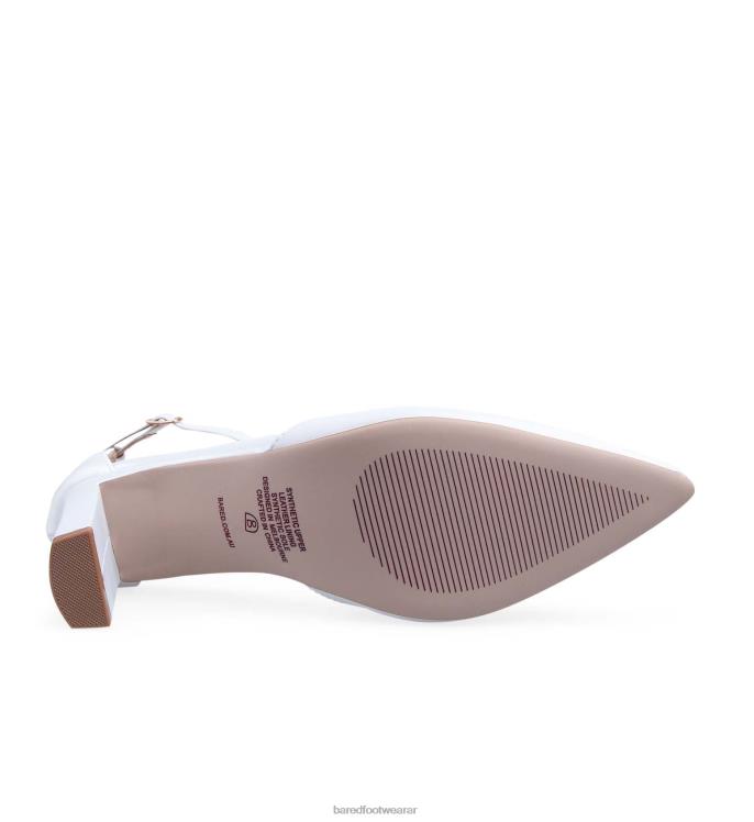 Bared Footwear mujer zarzo tacones altos de raso blanco 4Z004290