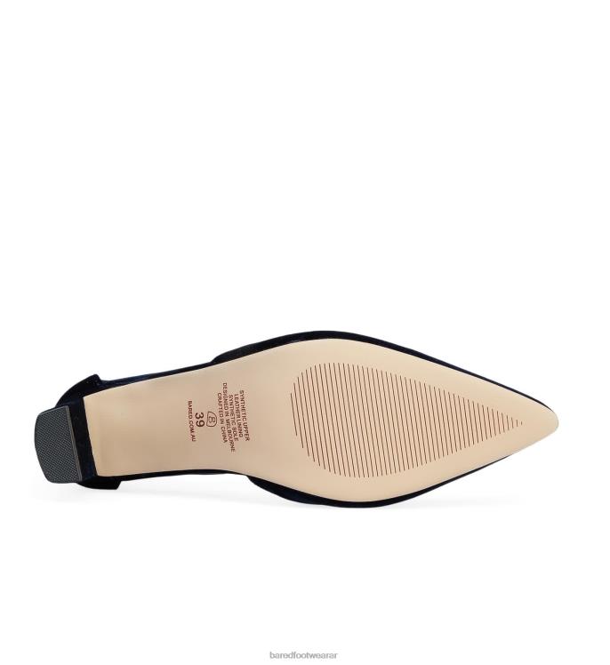 Bared Footwear mujer zarzo tacones de terciopelo azul marino 4Z004282
