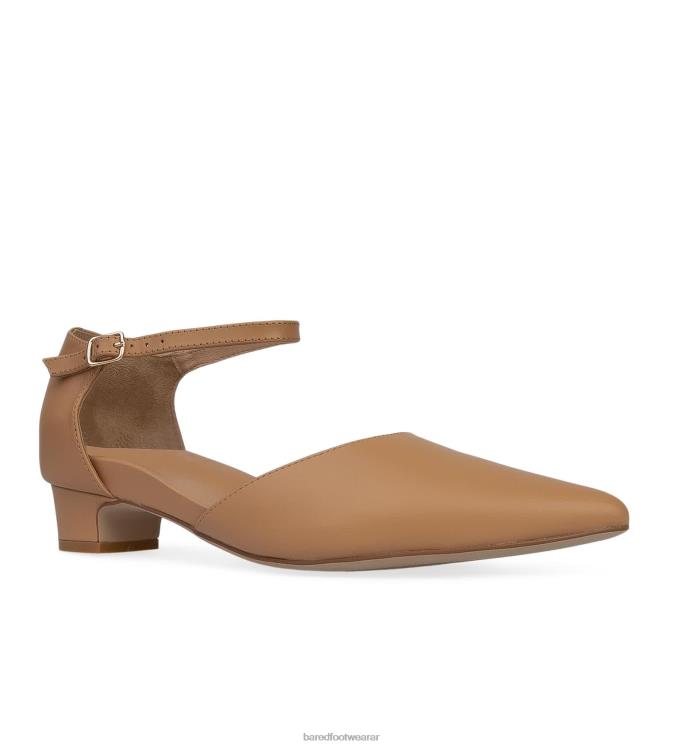 Bared Footwear mujer águila tacones bajos de cuero beige rubor 4Z004227