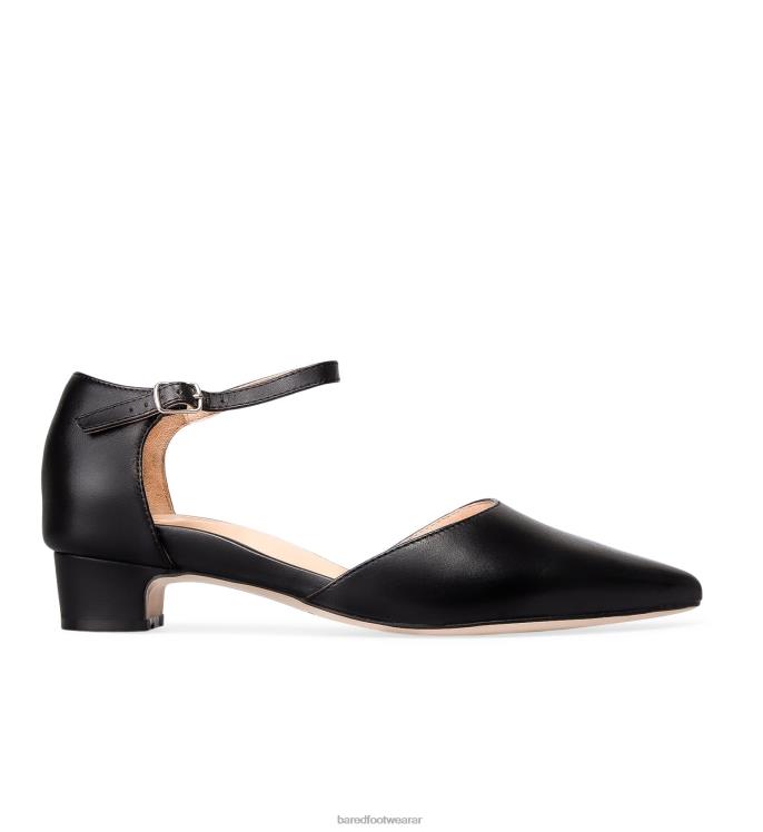 Bared Footwear mujer águila tacones bajos de cuero negro 4Z004228