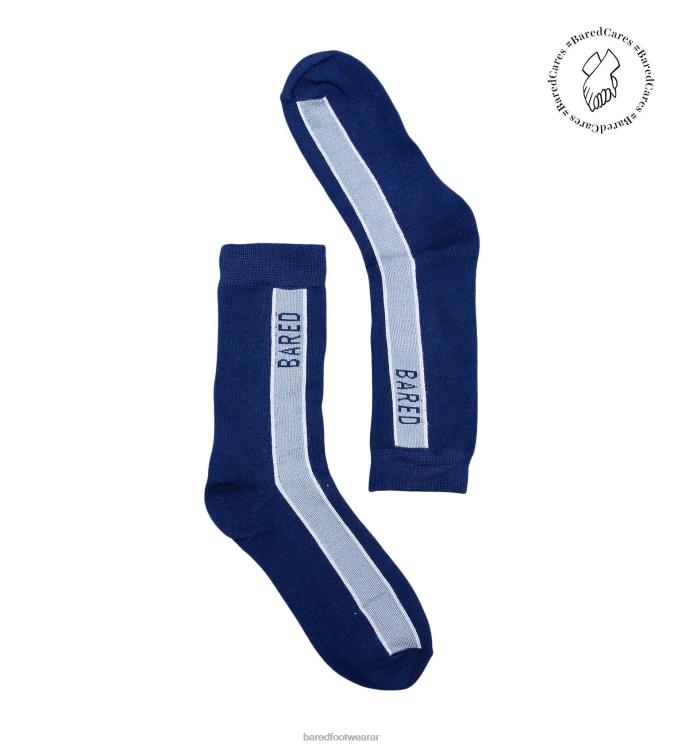 Bared Footwear unisexo calcetines de la tripulación azul marino y gris 4Z004346