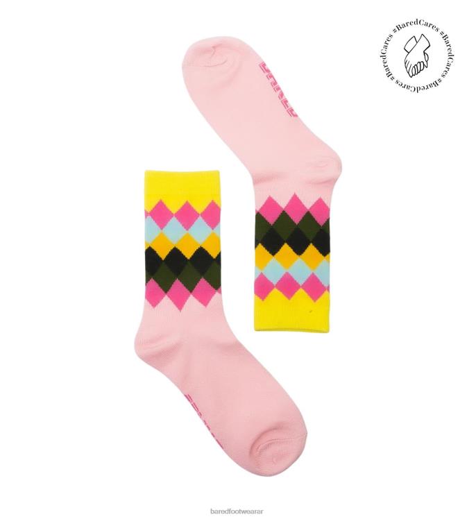 Bared Footwear unisexo calcetines de la tripulación bambú rosa 4Z004343