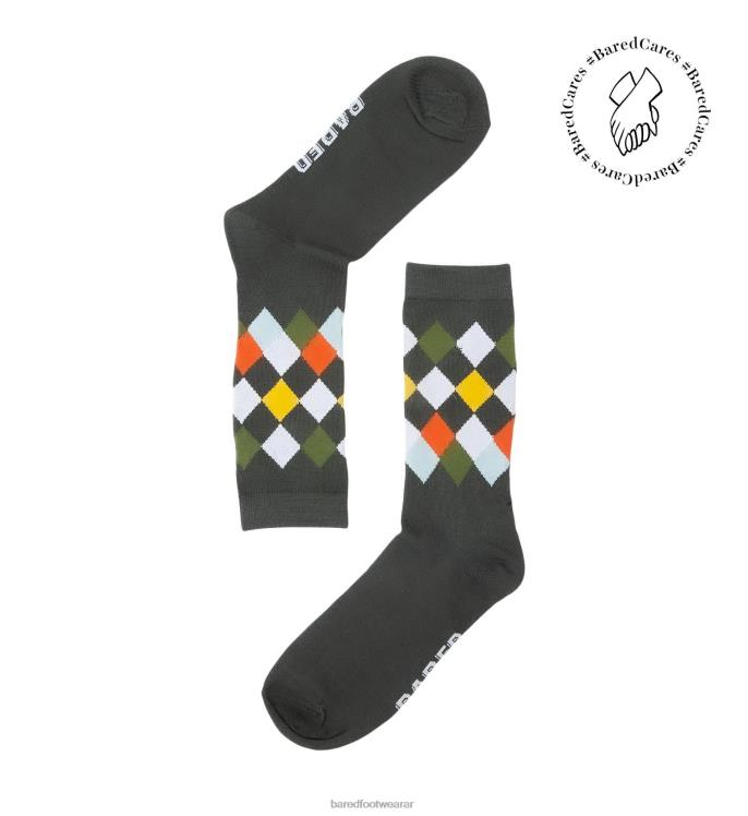 Bared Footwear unisexo calcetines de la tripulación bambú verde 4Z004345