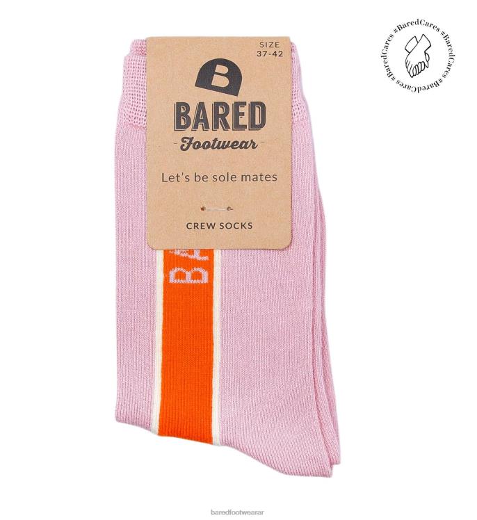 Bared Footwear unisexo calcetines de la tripulación rosa y naranja 4Z004338