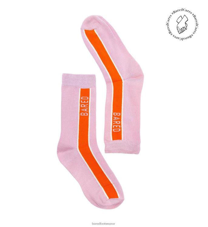 Bared Footwear unisexo calcetines de la tripulación rosa y naranja 4Z004338