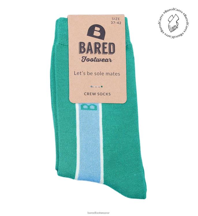 Bared Footwear unisexo calcetines de la tripulación verde azulado y azul 4Z004340