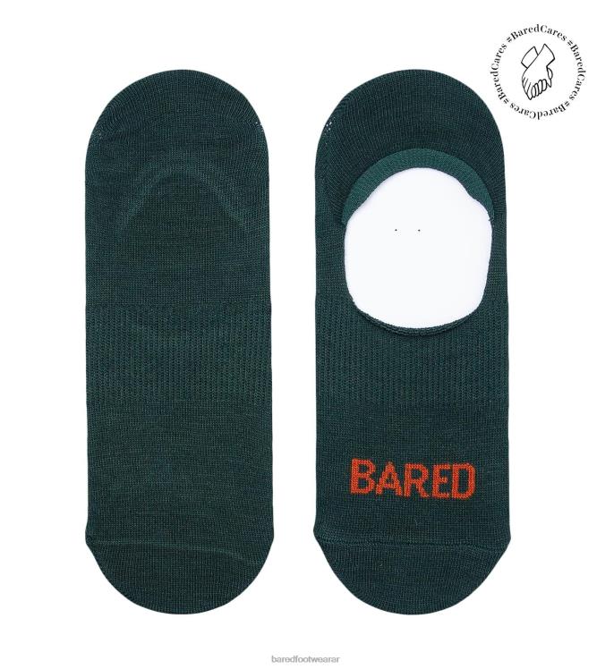 Bared Footwear unisexo calcetines invisibles verde oscuro y óxido 4Z004342
