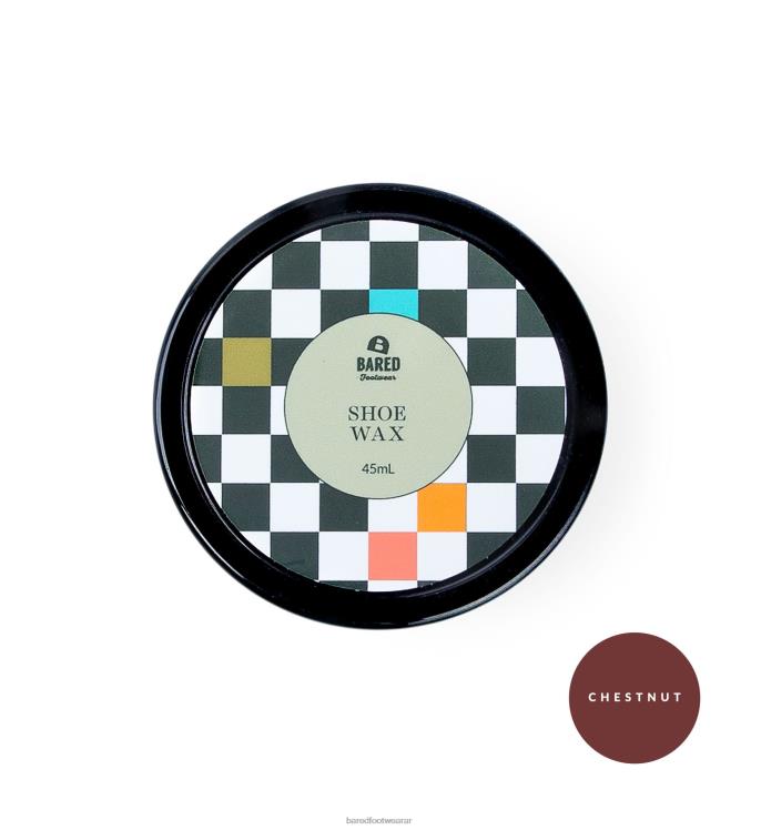 Bared Footwear unisexo cera para zapatos desnudos Cuidado del calzado Bared Chestnut Wax Polish 4Z004317