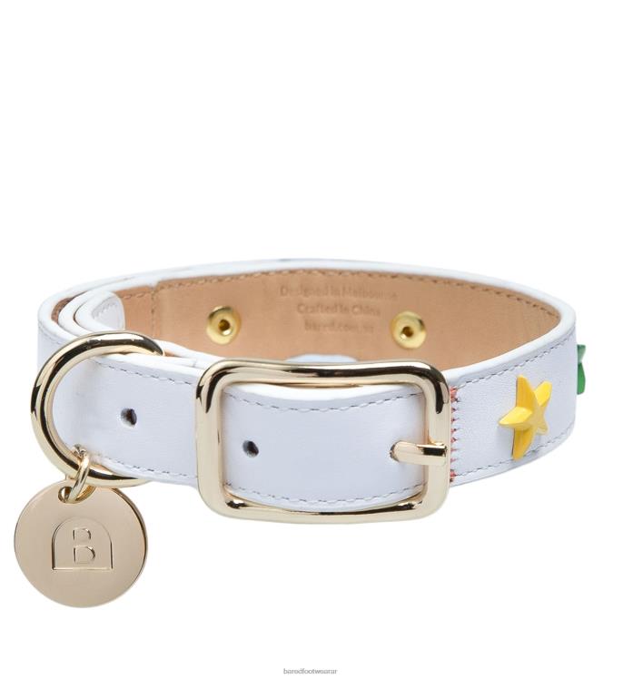 Bared Footwear unisexo collar de perro cuero blanco 4Z004321