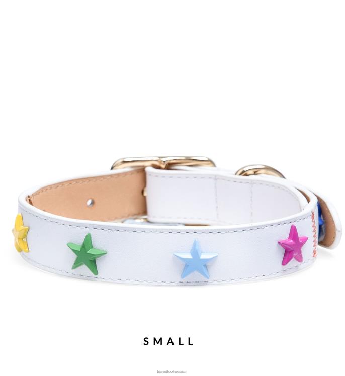 Bared Footwear unisexo collar de perro cuero blanco 4Z004321