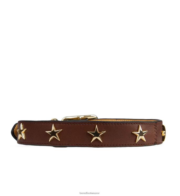 Bared Footwear unisexo collar de perro cuero marrón 4Z004358