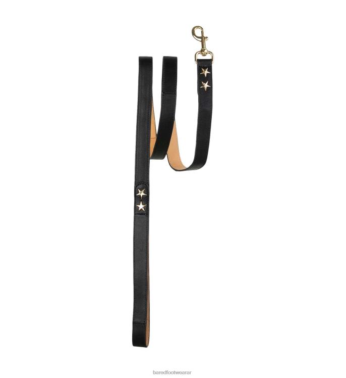 Bared Footwear unisexo collar de perro y plomo cuero negro 4Z004328