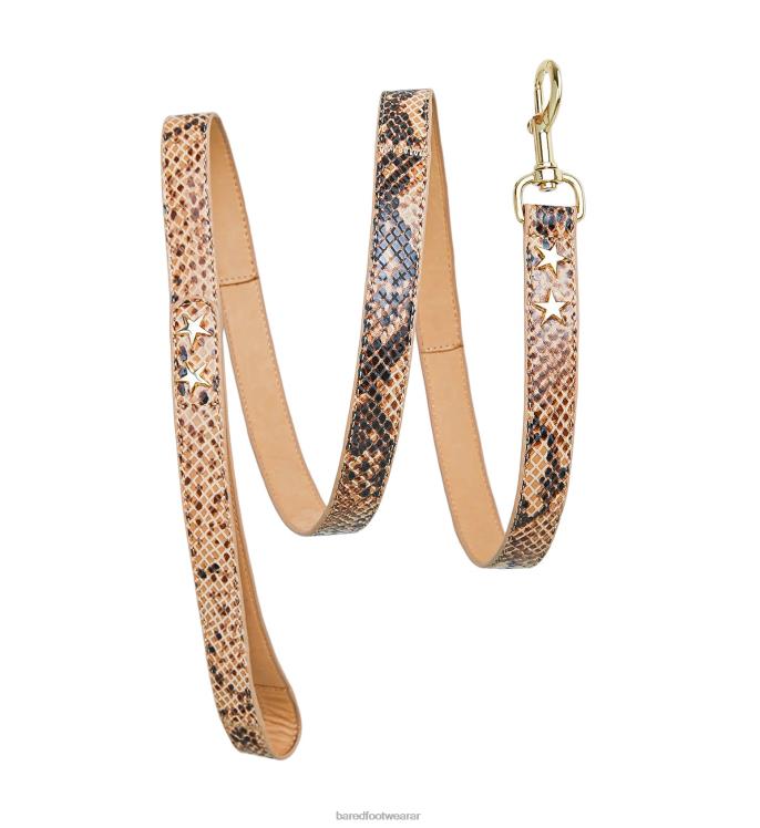 Bared Footwear unisexo collar de perro y plomo piel con estampado de serpiente 4Z004327