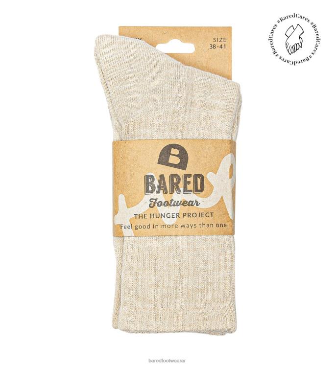 Bared Footwear unisexo paquete de 2 pares de calcetines calcetines de avena marle 4Z004331