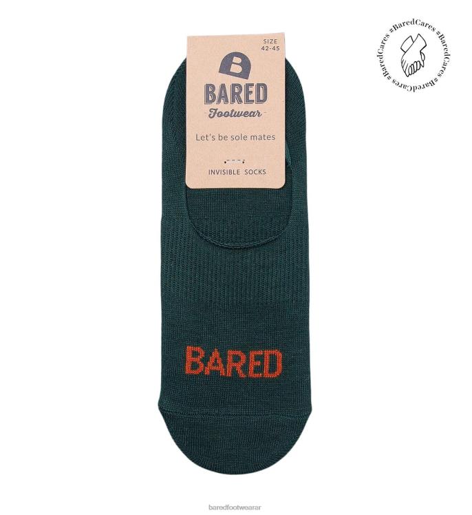 Bared Footwear unisexo calcetines invisibles verde oscuro y óxido 4Z004342