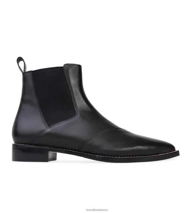 Bared Footwear mujer Hoatzín botas planas de cuero negro 4Z004190