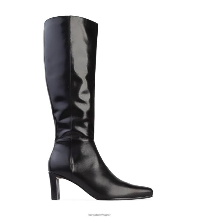 Bared Footwear mujer cola de fuego botas negras de cuero boxeadas 4Z004191