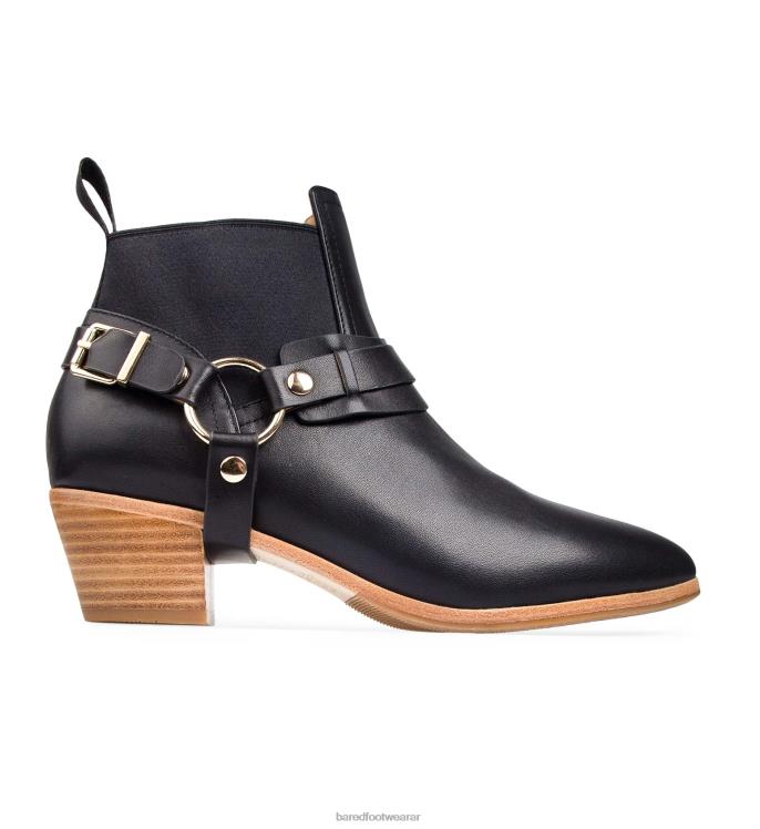 Bared Footwear mujer cuco botas planas de cuero negro 4Z004291