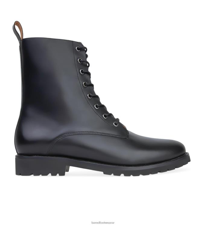 Bared Footwear mujer escocés 2 botas planas de cuero negro 4Z004284