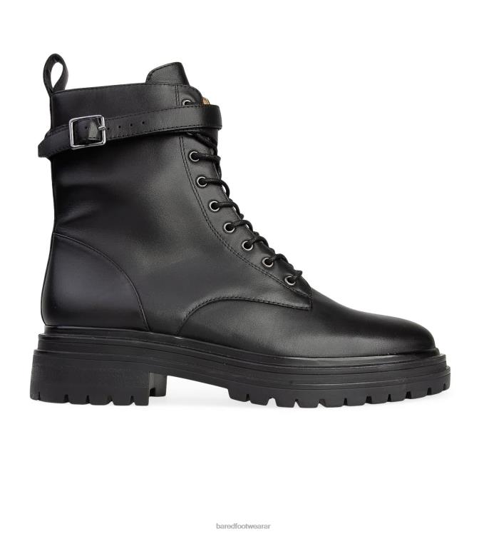 Bared Footwear mujer falaropo botas planas de cuero negro 4Z00494