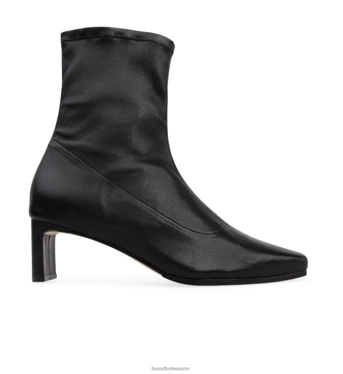 Bared Footwear mujer imitar botas de tacón de cuero negro 4Z00499