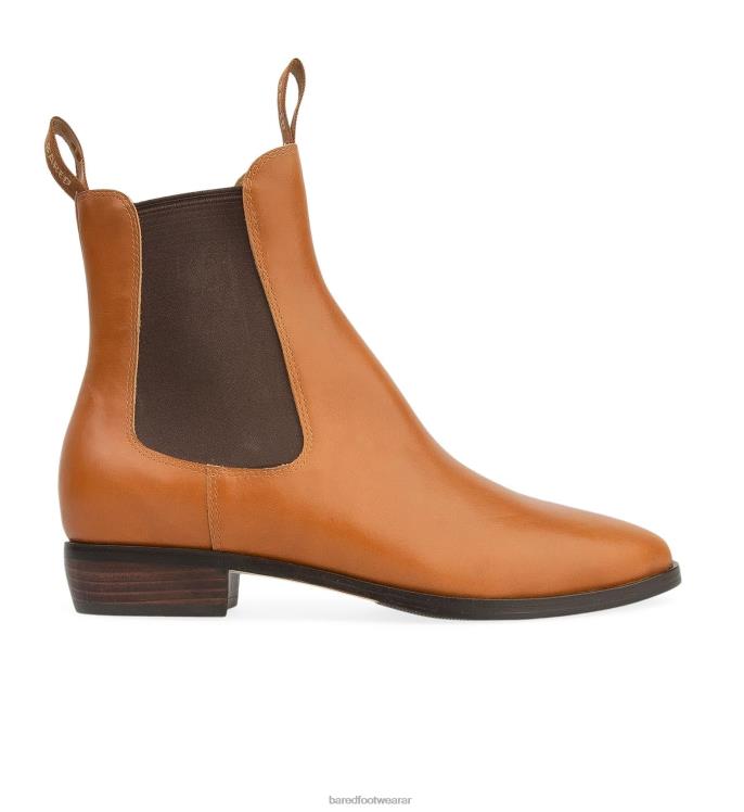 Bared Footwear mujer pelícano botas planas de cuero tostado 4Z004287