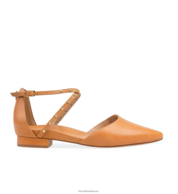 Bared Footwear mujer grackle bailarinas de cuero tostado 4Z00480
