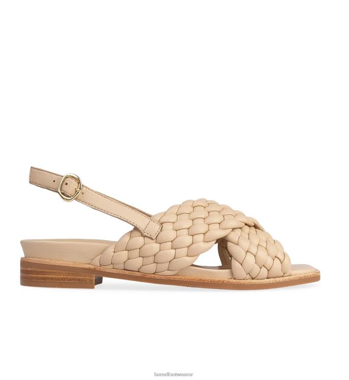 Bared Footwear mujer chanclo sandalia de piel color arena 4Z004243