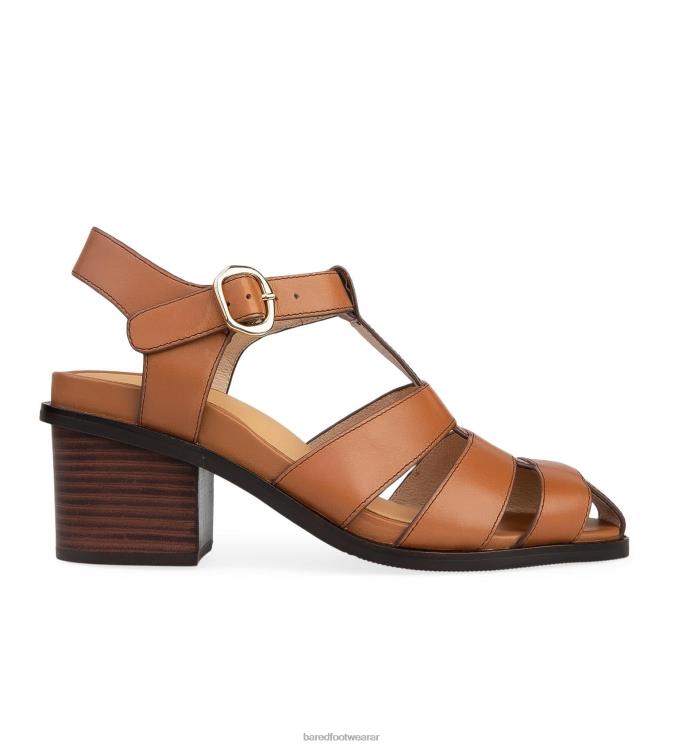 Bared Footwear mujer colirrojo tacones bajos de cuero de pan de jengibre 4Z004182