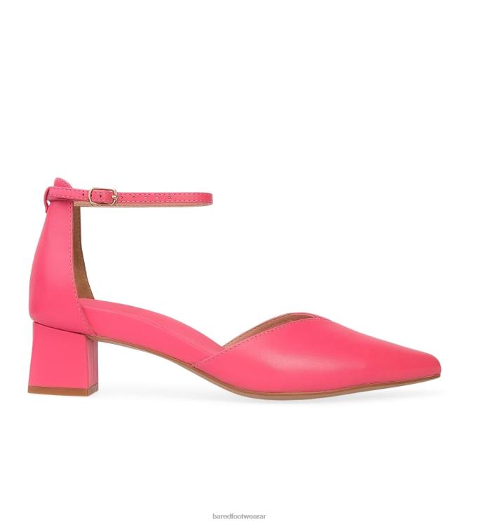 Bared Footwear mujer quelea tacones bajos de cuero rosa caramelo 4Z004116